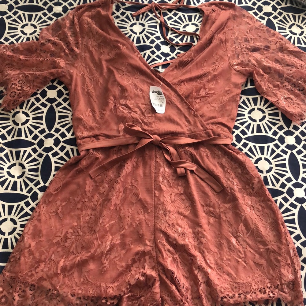 PINK LACE SUMMER ROMPER!